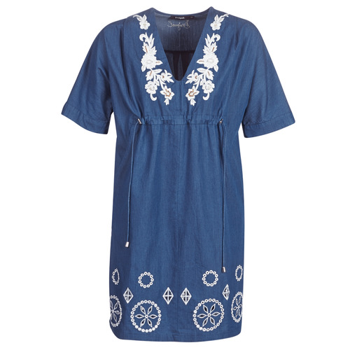 Odjeća Žene
 Kratke haljine Desigual ELECTRA Plava / Bijela