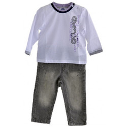 Odjeća Djeca Majice / Polo majice Chicco Komplette Jeans- T-ShirtmitlangenÄrmeln Bijela