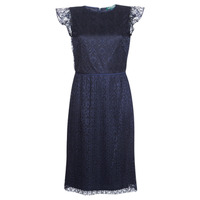 Odjeća Žene
 Kratke haljine Lauren Ralph Lauren LACE CAP SLEEVE DRESS Blue