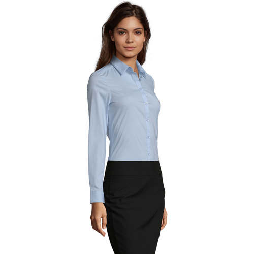 Sols BLAKE MODERN WOMENN-CAMISA STRETCH mujer  MANGA LARGA Plava