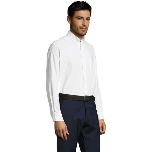 Sols BOSTON-CAMISA HOMBRE OXFORD MANGA LARGA Bijela