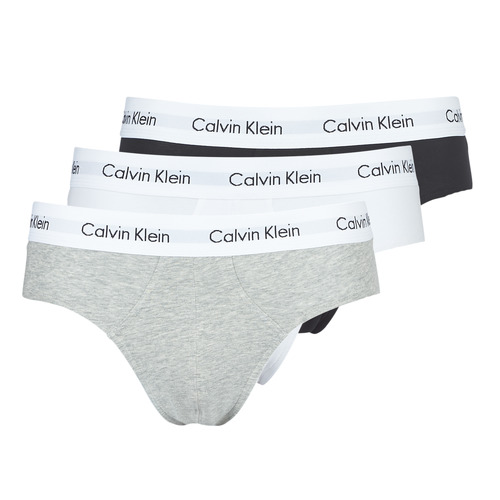 Donje rublje Muškarci
 Slip gaćice Calvin Klein Jeans COTTON STRECH HIP BREIF X 3 Crna / Bijela / Siva / Raznobojno tkanje