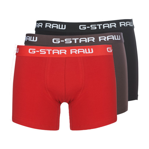 Donje rublje Muškarci
 Bokserice G-Star Raw CLASSIC TRUNK CLR 3 PACK Crna / Crvena / Smeđa