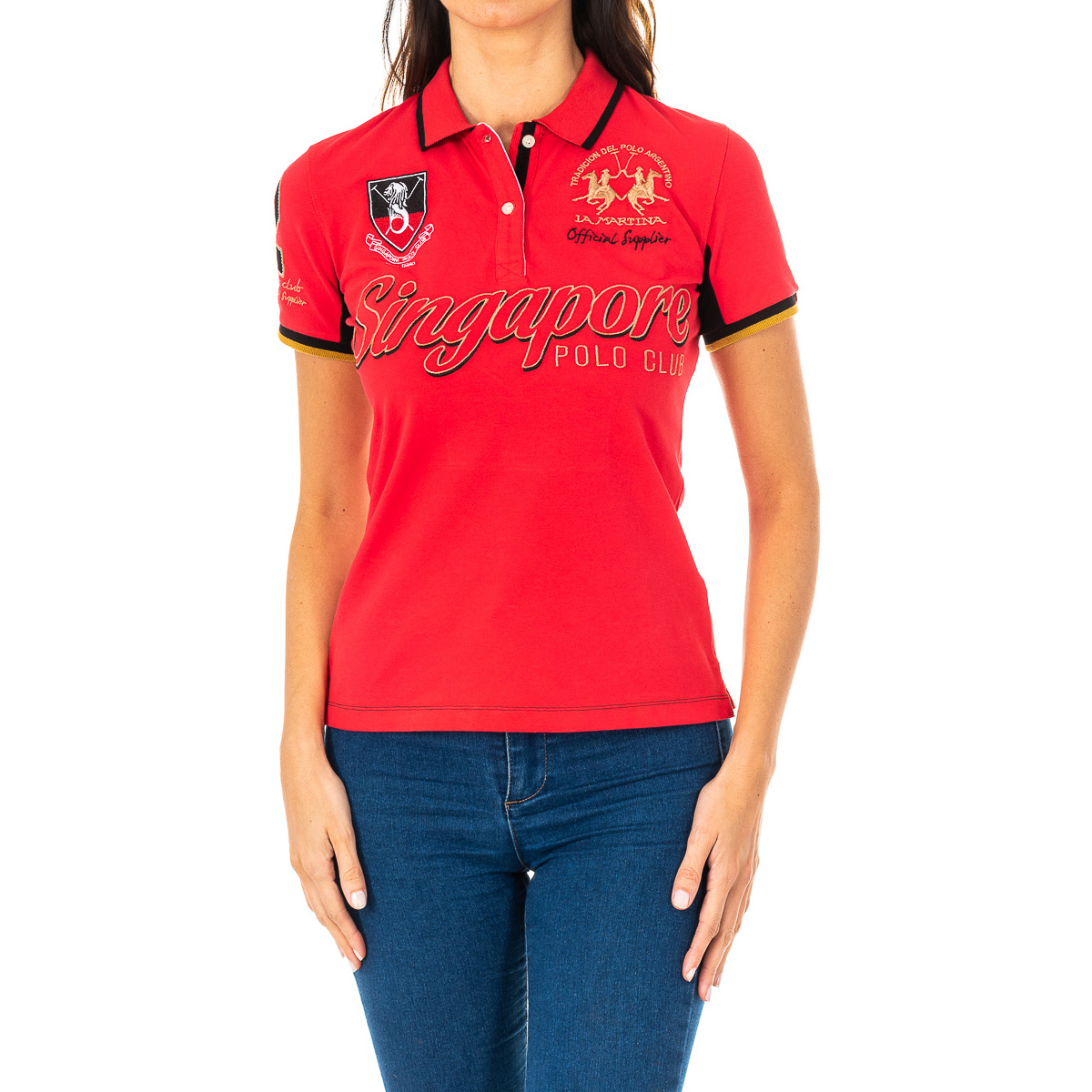 Odjeća Žene
 Polo majice kratkih rukava La Martina 2WP125-06030 Crvena