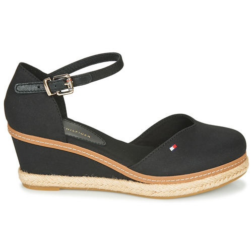 Tommy Hilfiger BASIC CLOSED TOE MID WEDGE Crna