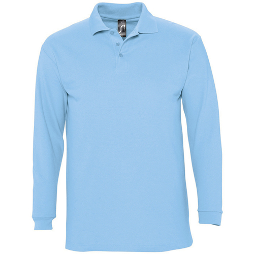 Sols WINTER 2 CASUAL MEN-POLO HOMBRE MANGA LARGA-100% algodón Plava