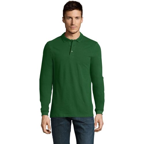 Sols WINTER 2 CASUAL MEN-POLO HOMBRE MANGA LARGA-100% algodón Zelena