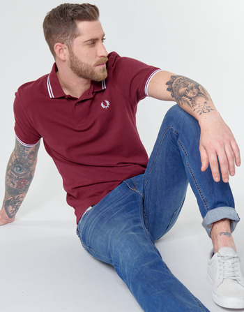 Fred Perry TWIN TIPPED FRED PERRY SHIRT Bordo