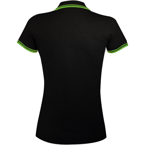 Sols PASADENA MODERN WOMENN-POLO MUJER MANGA CORTA DE ALGODÓN Crna