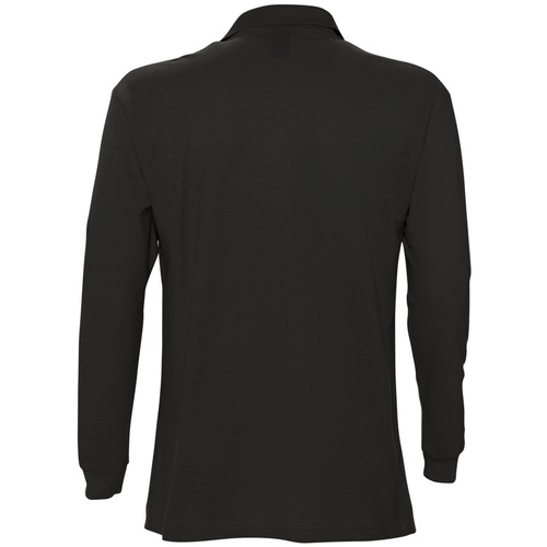 Sols STAR MODERN MEN-POLO PIQUÉ HOMBRE MANGA LARGA DE ALGODÓN Crna