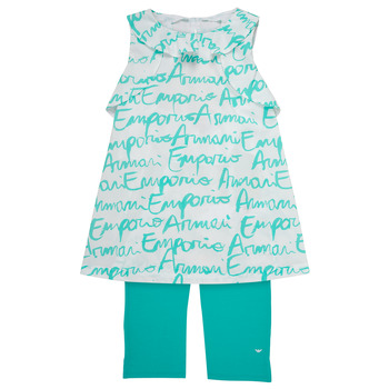 Odjeća Djevojčica Dječji kompleti Emporio Armani Adel Bijela / Blue
