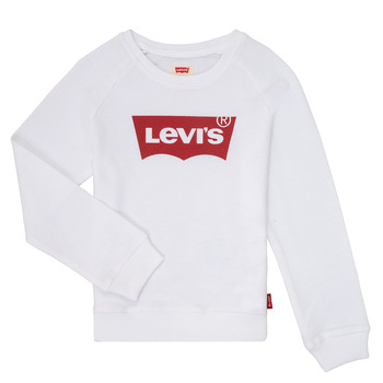 Odjeća Djevojčica Sportske majice Levi's KEY ITEM LOGO CREW Bijela