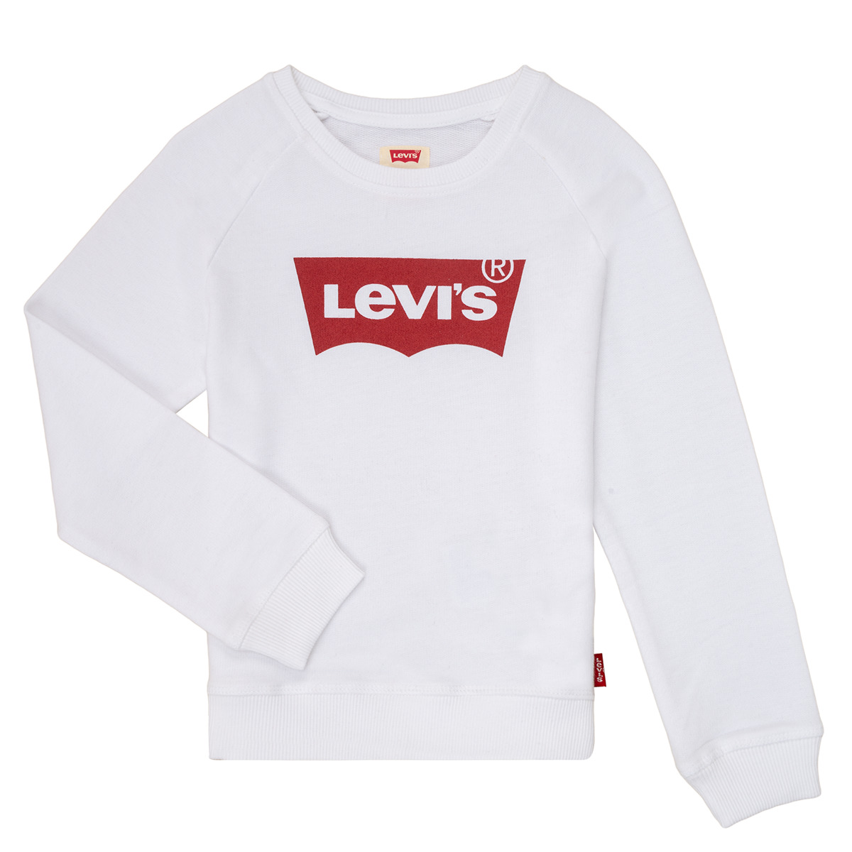 Odjeća Djevojčica Sportske majice Levi's KEY ITEM LOGO CREW Bijela