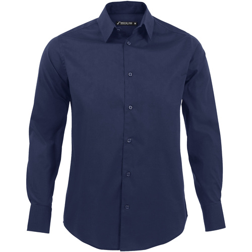 Sols BRIGHTON STRECH-CAMISA HOMBRE algodón  MANGA LARGA Plava