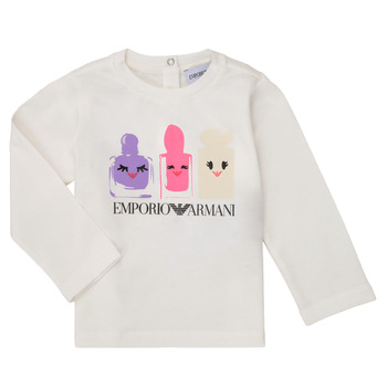 Odjeća Djevojčica Majice dugih rukava Emporio Armani 6HET02-3J2IZ-0101 Bijela