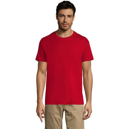 Sols REGENT COLORS MEN-CAMISETA hombre  CUELLO REDONDO de algodón Crvena