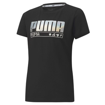 Odjeća Djevojčica Majice kratkih rukava Puma ALPHA TEE 165 Crna