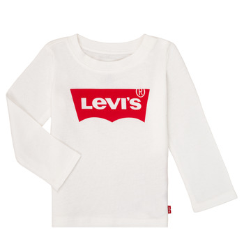 Odjeća Djevojčica Majice dugih rukava Levi's BATWING TEE LS Bijela