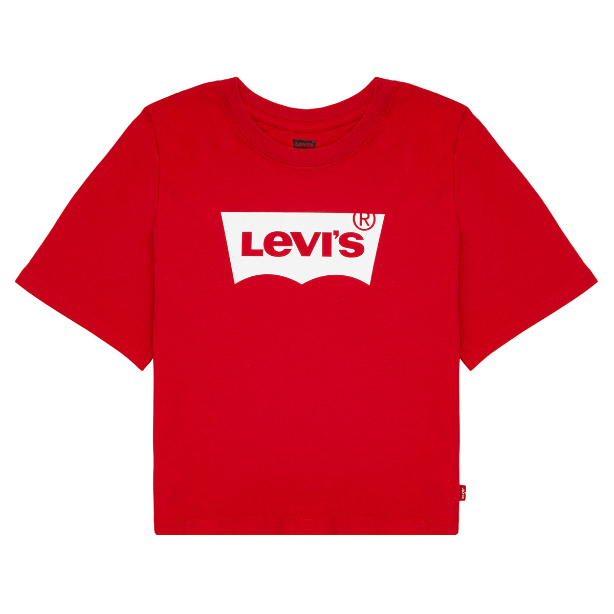 Odjeća Djevojčica Majice kratkih rukava Levi's LIGHT BRIGHT CROPPED TEE Crvena
