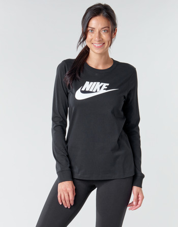 Odjeća Žene
 Majice dugih rukava Nike W NSW TEE ESSNTL LS ICON FTR Crna