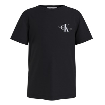 Odjeća Dječak
 Majice kratkih rukava Calvin Klein Jeans CHEST MONOGRAM TOP Crna