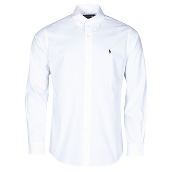 Odjeća Muškarci
 Košulje dugih rukava Polo Ralph Lauren CHEMISE AJUSTEE EN POPLINE DE COTON COL BOUTONNE  LOGO PONY PLAY Bijela