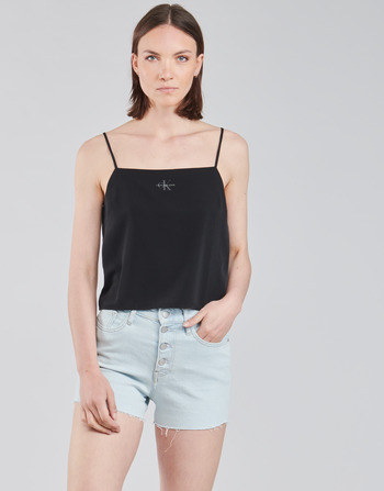 Odjeća Žene
 Topovi i bluze Calvin Klein Jeans MONOGRAM CAMI TOP Crna