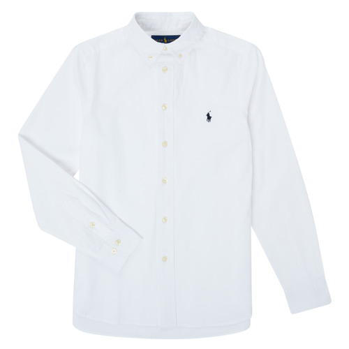Odjeća Dječak
 Košulje dugih rukava Polo Ralph Lauren CAMIZA Bijela
