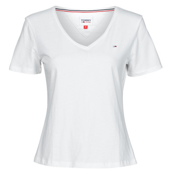 Odjeća Žene
 Majice kratkih rukava Tommy Jeans SOFT JERSEY V NECK Bijela