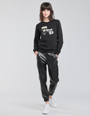 Odjeća Žene
 Hlače s pet džepova Karl Lagerfeld FAUXLEATHERJOGGERS Crna