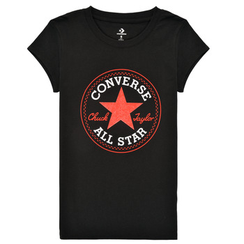 Odjeća Djevojčica Majice kratkih rukava Converse TIMELESS CHUCK PATCH TEE Crna