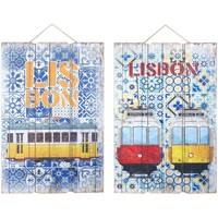 Dom Slike i platna Signes Grimalt Lisabonska Zidna Dekoracija 2 Dif. Multicolour