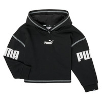 Odjeća Djevojčica Sportske majice Puma PUMA POWER HOODIE Crna