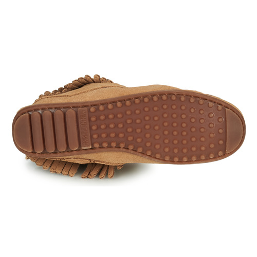 Minnetonka DOUBLE FRINGE SIDE ZIP BOOT Smeđa