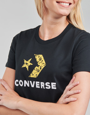 Converse STAR CHEVRON HYBRID FLOWER INFILL CLASSIC TEE Crna
