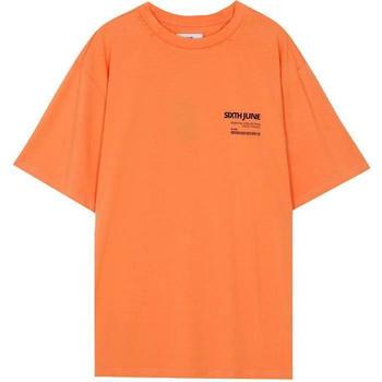 Odjeća Muškarci
 Majice kratkih rukava Sixth June T-shirt  barcode Narančasta