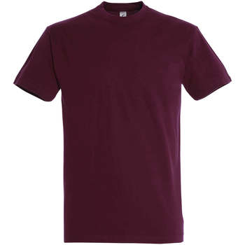 Sols IMPERIAL camiseta color burdeos-100% algodón semi-peinado