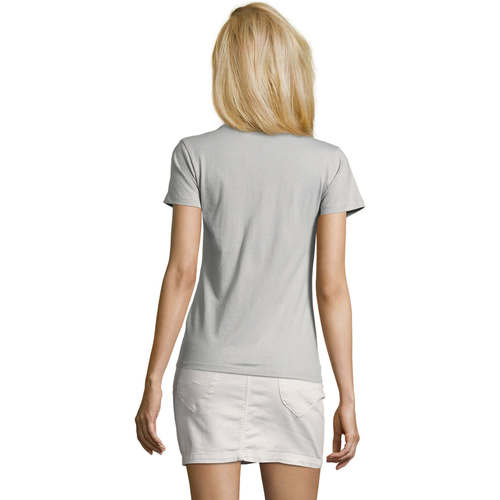 Sols Camiseta IMPERIAL FIT color Gris  puro-100% algodón Siva