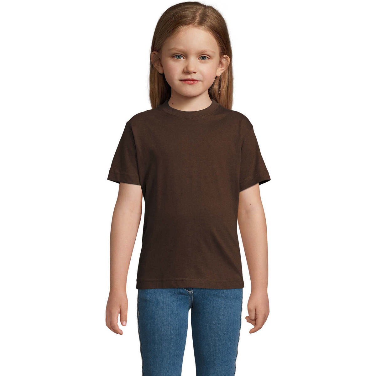 Odjeća Djeca Majice kratkih rukava Sols Camiseta infantil color chocolate-Imperial KIDS 100% algodón Smeđa