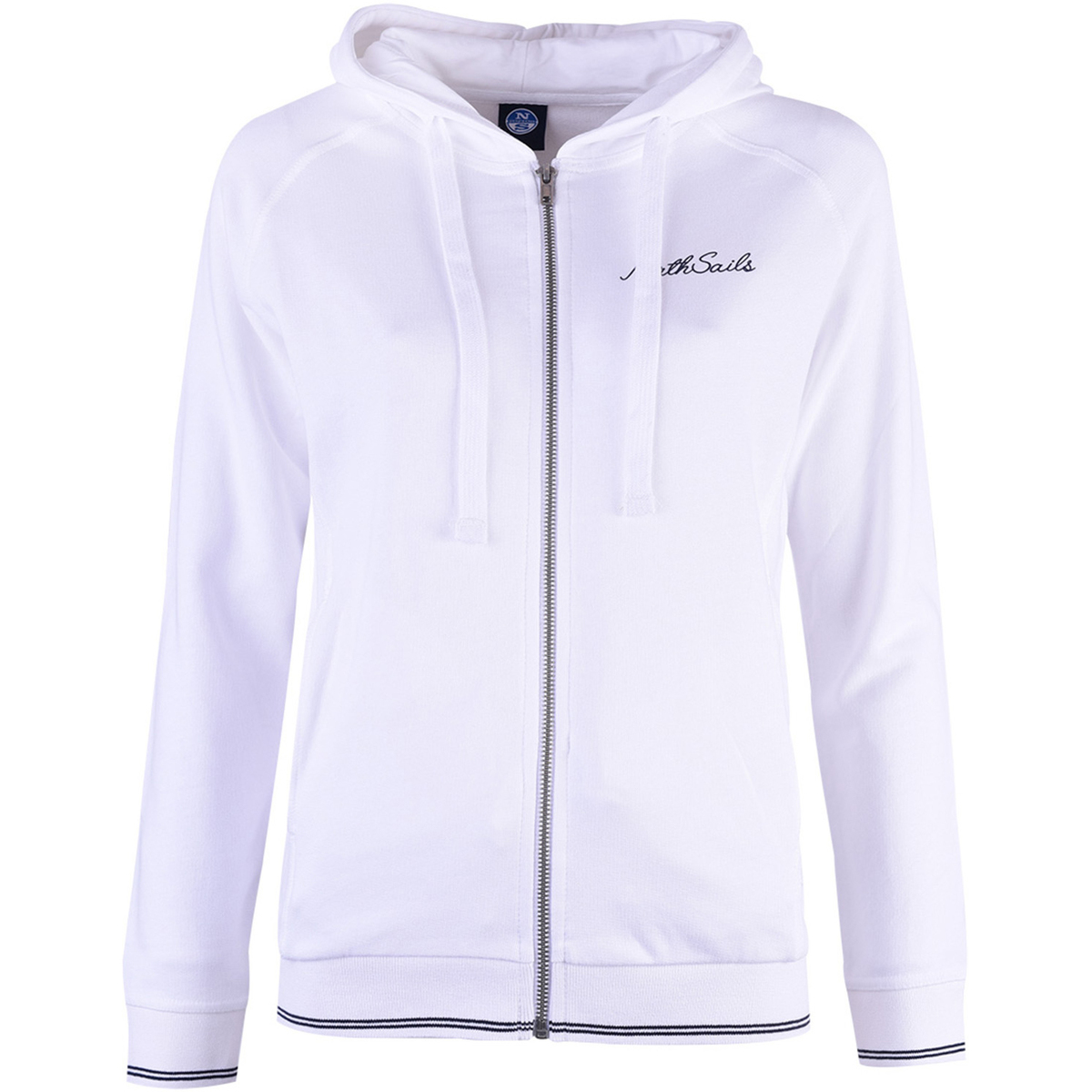 Odjeća Žene
 Sportske majice North Sails 90 2269 000 | Hooded Full Zip W/Graphic Bijela