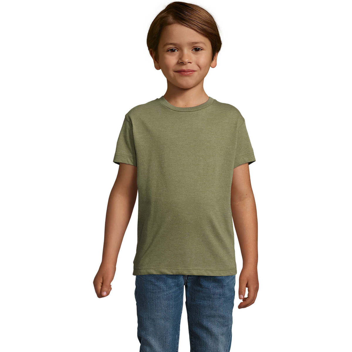 Odjeća Djeca Majice kratkih rukava Sols REGENT FIT CAMISETA MANGA CORTA DE NIÑOS EN ALGODÓN Kaki