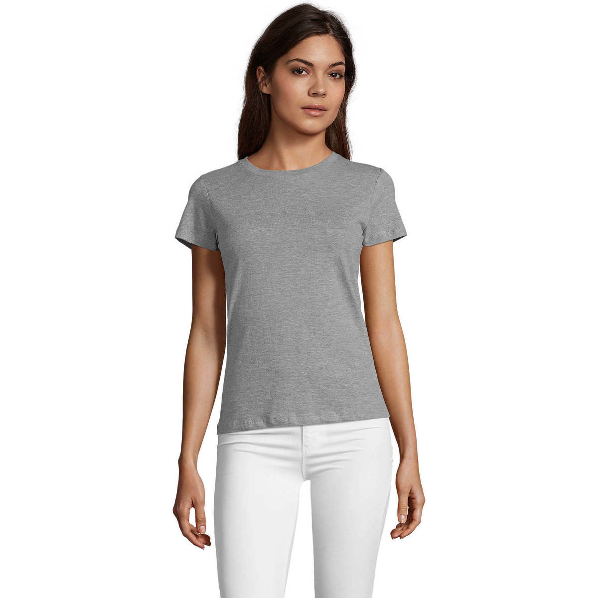 Odjeća Žene
 Majice kratkih rukava Sols REGENT FIT CAMISETA MUJER  MANGA CORTA EN  100% algodón Siva