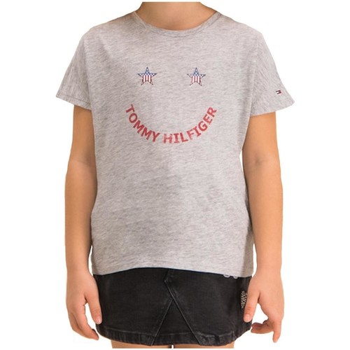 Odjeća Djevojčica Majice kratkih rukava Tommy Hilfiger  Siva