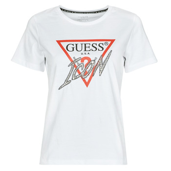 Odjeća Žene
 Majice kratkih rukava Guess SS CN ICON TEE Bijela