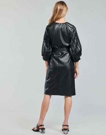 Karl Lagerfeld FAUX LEATHER DRESS Crna