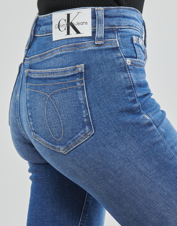 Calvin Klein Jeans HIGH RISE SLIM Plava / Svijetla