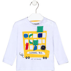 Odjeća Djeca Majice dugih rukava Losan 127-1005AL Bijela