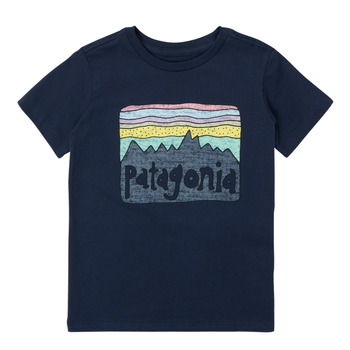 Odjeća Djeca Majice kratkih rukava Patagonia BABY FITZ ROY SKIES T-SHIRT Blue