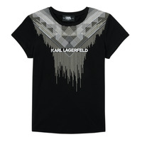 Odjeća Djevojčica Majice kratkih rukava Karl Lagerfeld UNITEDE Crna