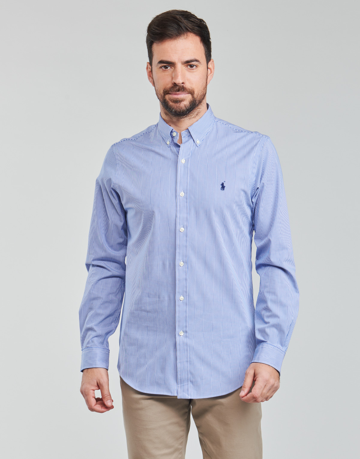 Odjeća Muškarci
 Košulje dugih rukava Polo Ralph Lauren ZSC11B Plava / Bijela